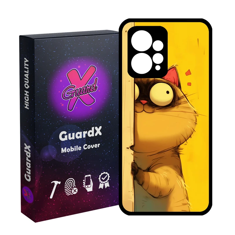کاور گارد ایکس طرح Cat مدل Glass10729 مناسب برای گوشی موبایل شیائومی Redmi Note 12 4G