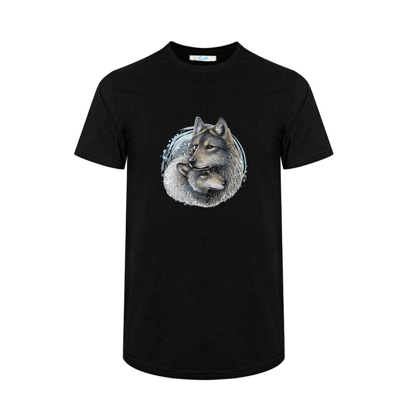 تی شرت آستین کوتاه زنانه مدل گرگ کد wolf00014