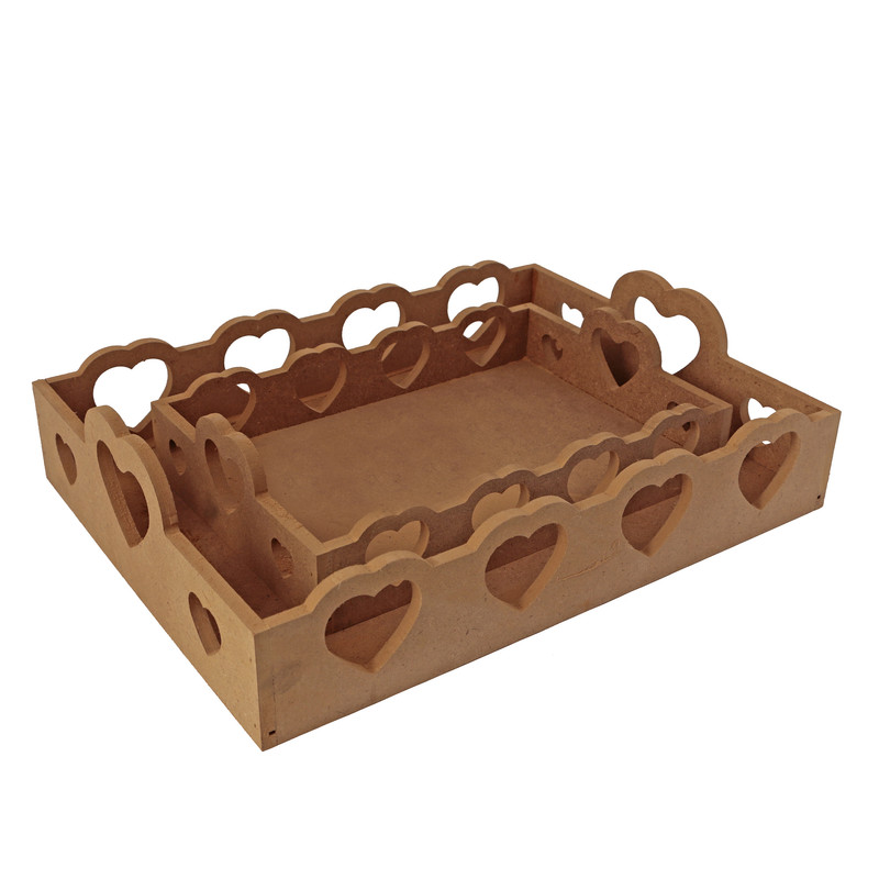 سینی چوبی مدل قلبی کد 26