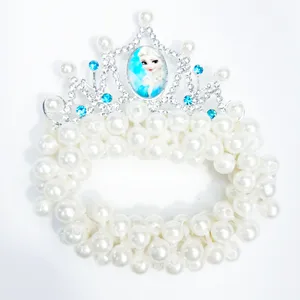 کش مو دخترانه مدل مرواریدی تاج دار کد 014