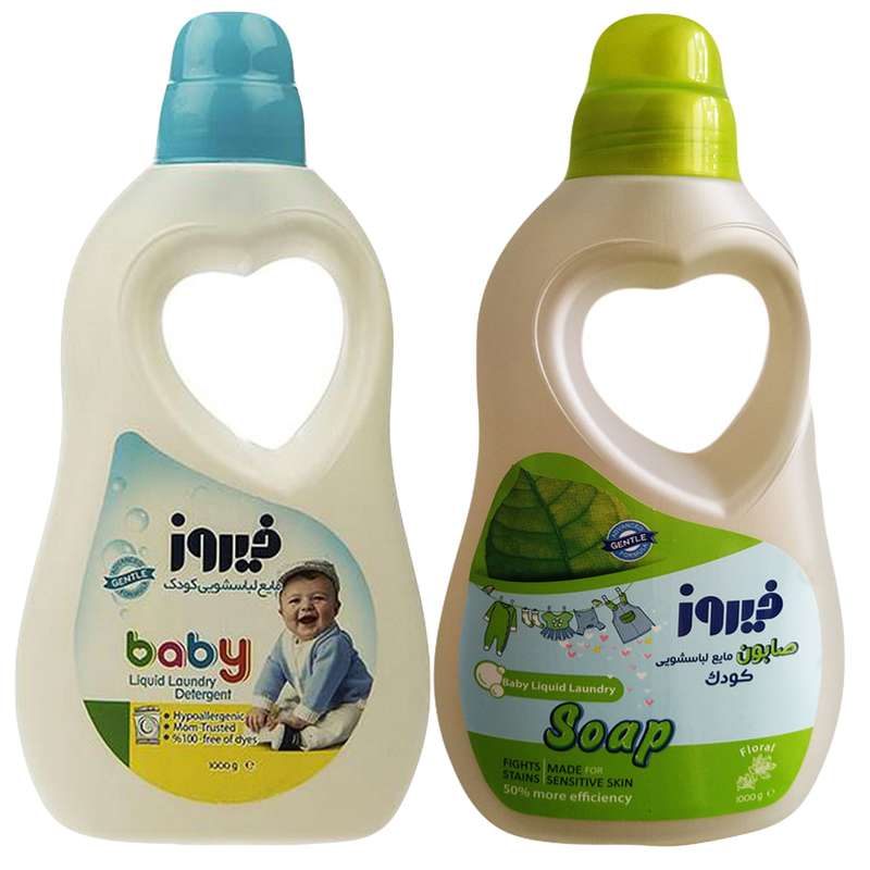 صابون مایع لباسشویی فیروز مدل بهاره وزن 950 گرم و مایع لباسشویی فیروز وزن 1000 گرم صابون مایع لباسشویی فیروز مدل بهاره وزن 950 گرم و مایع لباسشویی فیروز وزن 1000 گرم