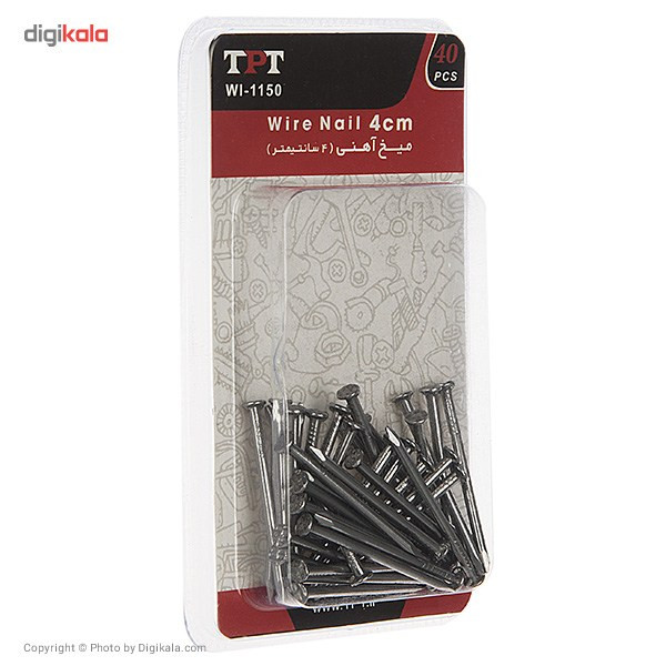 مجموعه 40 عددی میخ آهنی تی پی تی مدل WI-1150