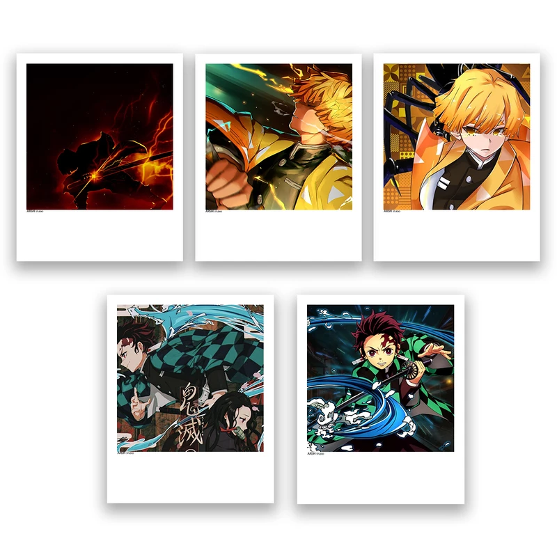 آویز تزیینی عرش مدل انیمه شیطان کش Demon Slayer کد Asa022 مجموعه 5عددی