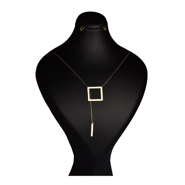 گردنبند طلا 18 عیار زنانه کرابو طرح مربع و مستطیل مدل Kr7004