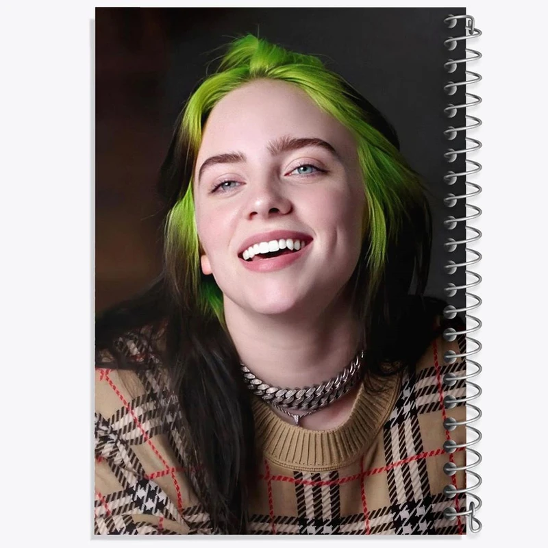 دفتر نقاشی 50 برگ خندالو مدل بیلی آیلیش Billie Eilish کد 2756
