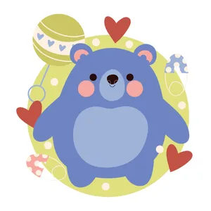 استیکر دیواری کودک مدل خرس کد 1228