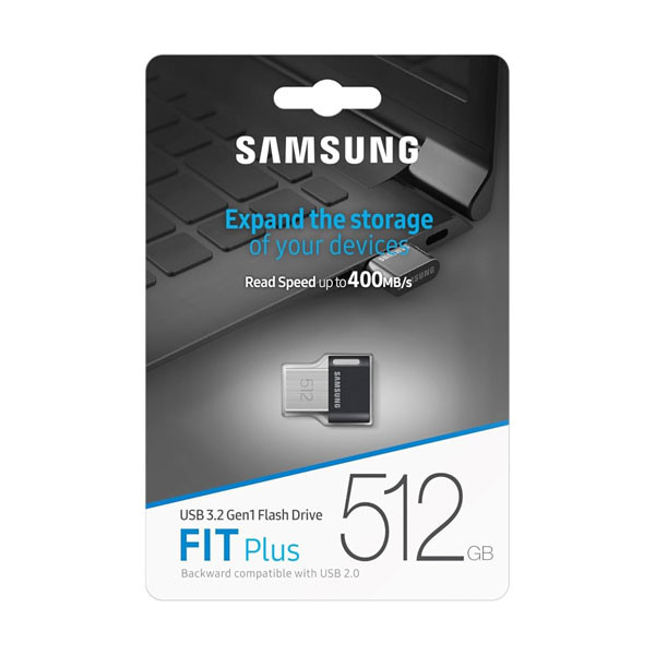 فلش مموری سامسونگ مدل FIT plus ظرفیت 512 گیگابایت با رابط USB 3.2