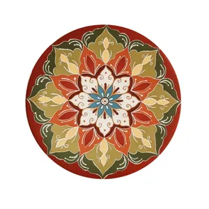 بشقاب دیوارکوب سفالی طرح سنتی