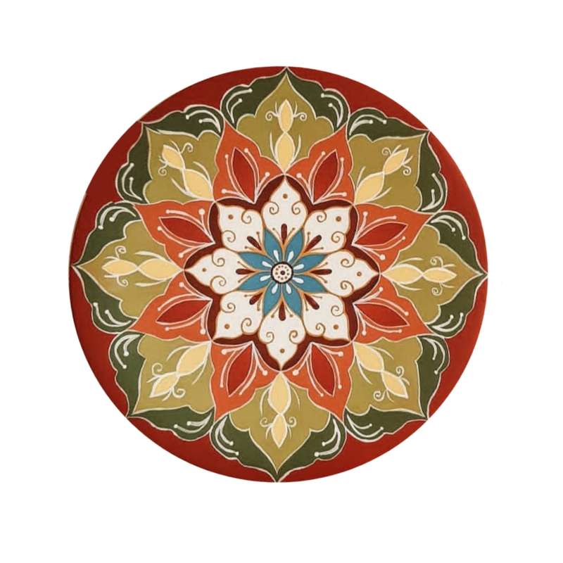 بشقاب دیوارکوب سفالی طرح سنتی