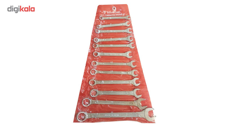 مجموعه 12 عددی اچار یکسر تخت یکسر رینگی دیاموند