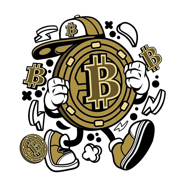 استیکر پارچه و لباس پاد آفرین مدل بیت کوین کد S2361