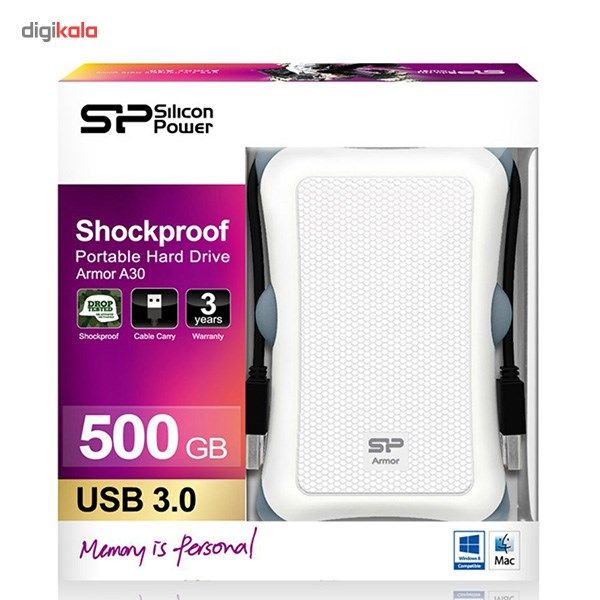 هارددیسک اکسترنال سیلیکون پاور مدل Armor A30 ظرفیت 500 گیگابایت main 1 10