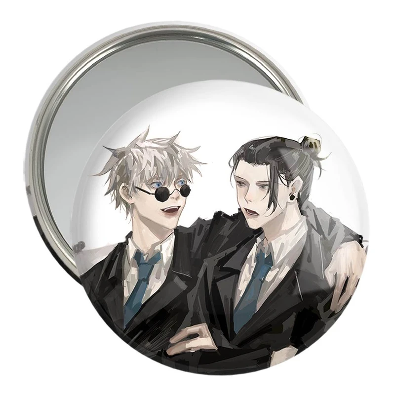 آینه جیبی خندالو مدل گوجو و گتو انیمه جوجوتسو کایزن  کد 11123