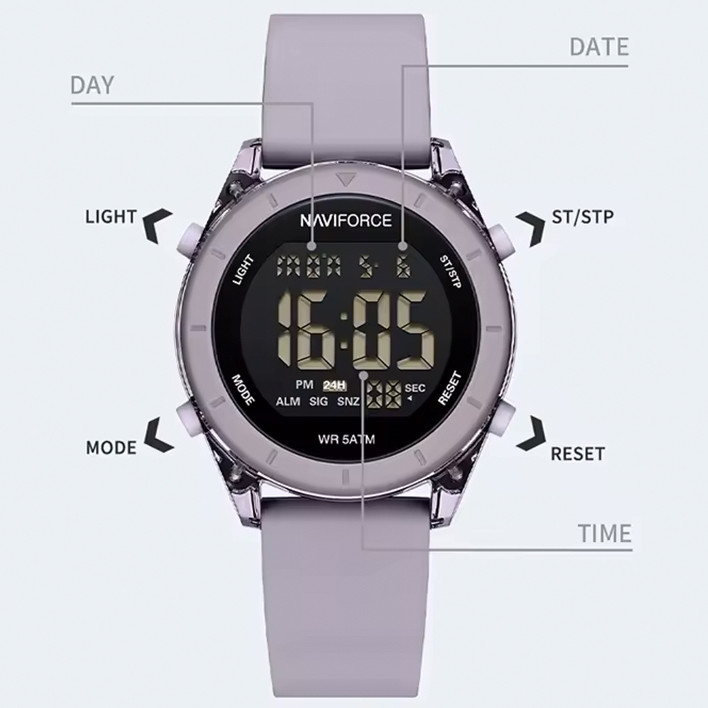 ساعت مچی دیجیتال زنانه نیوی فورس مدل 7108