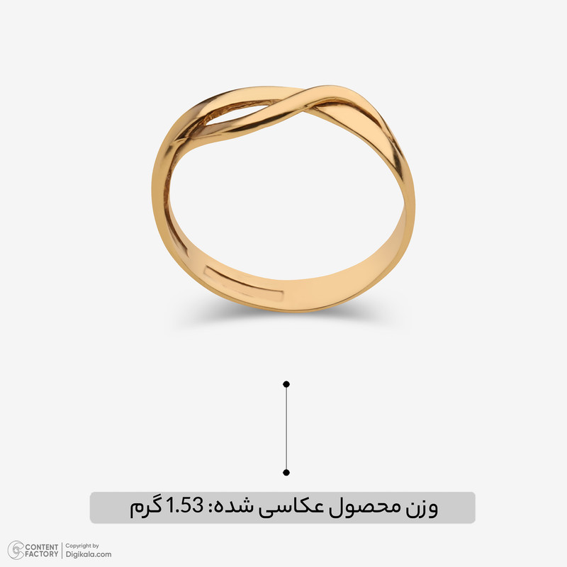انگشتر طلا 18 عیار زنانه پرسته مدل پارلا کد WR632  - 6