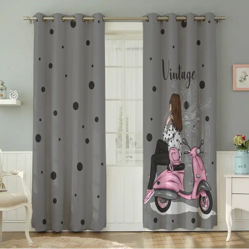 پرده نیروانا طرح کودک  مدل مخمل کد 5086سایز 140×280 سانتی متر