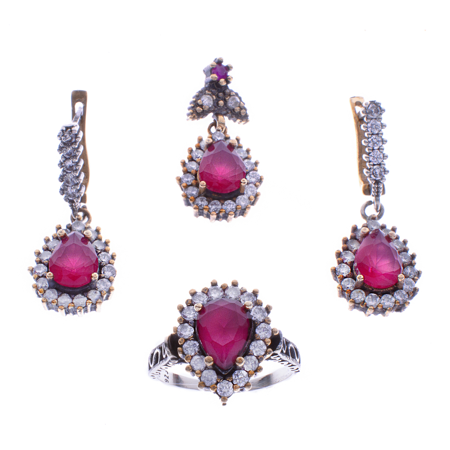 نیم ست نقره زنانه مدل N1008