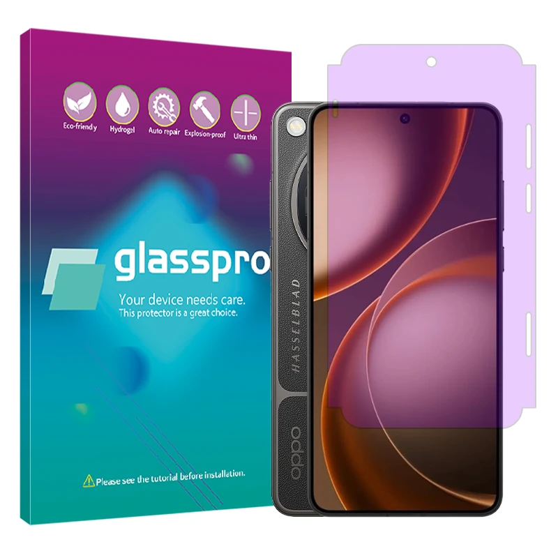 محافظ صفحه نمایش گلس پرو مدل ۳۶۰ درجه فول مناسب برای گوشی موبایل اوپو Find X9 Ultra