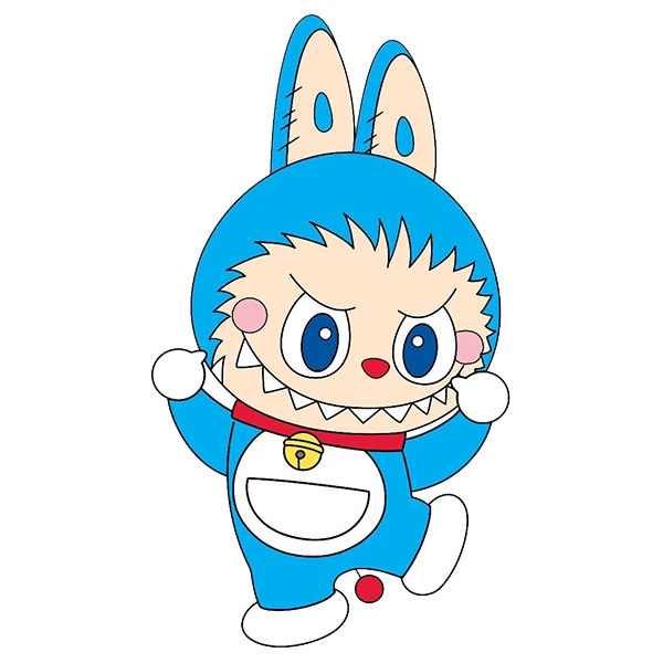 استیکر پارچه و لباس پاد آفرین طرح لبوبو لابوبو کد 1873