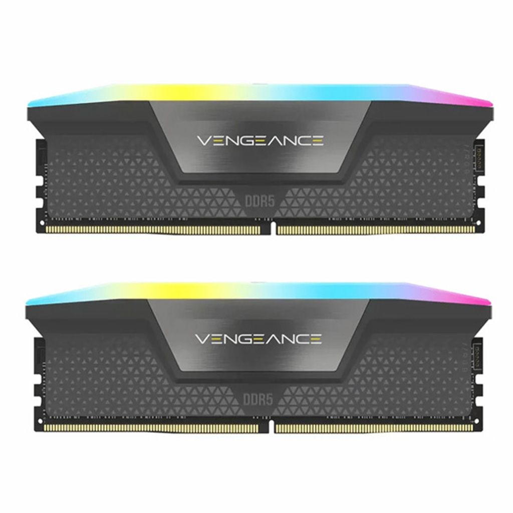 رم دسکتاپ DDR5 دو کاناله 5200 مگاهرتز CL38 کورسیر مدل VENGEANCE RGB ظرفیت 96 گیگابایت