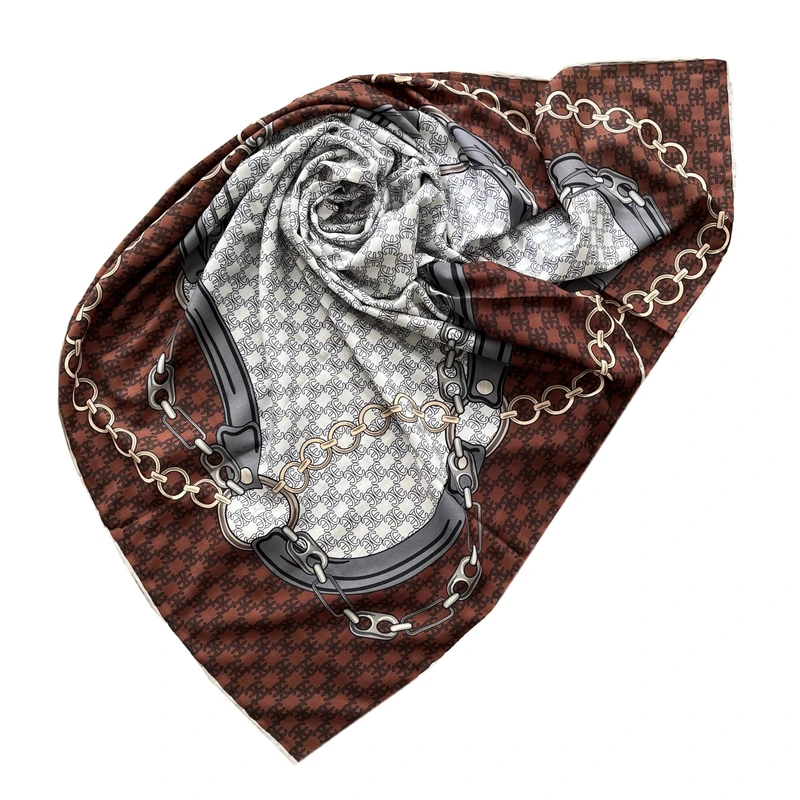 روسری زنانه مدل زنجیری حاشیه دار