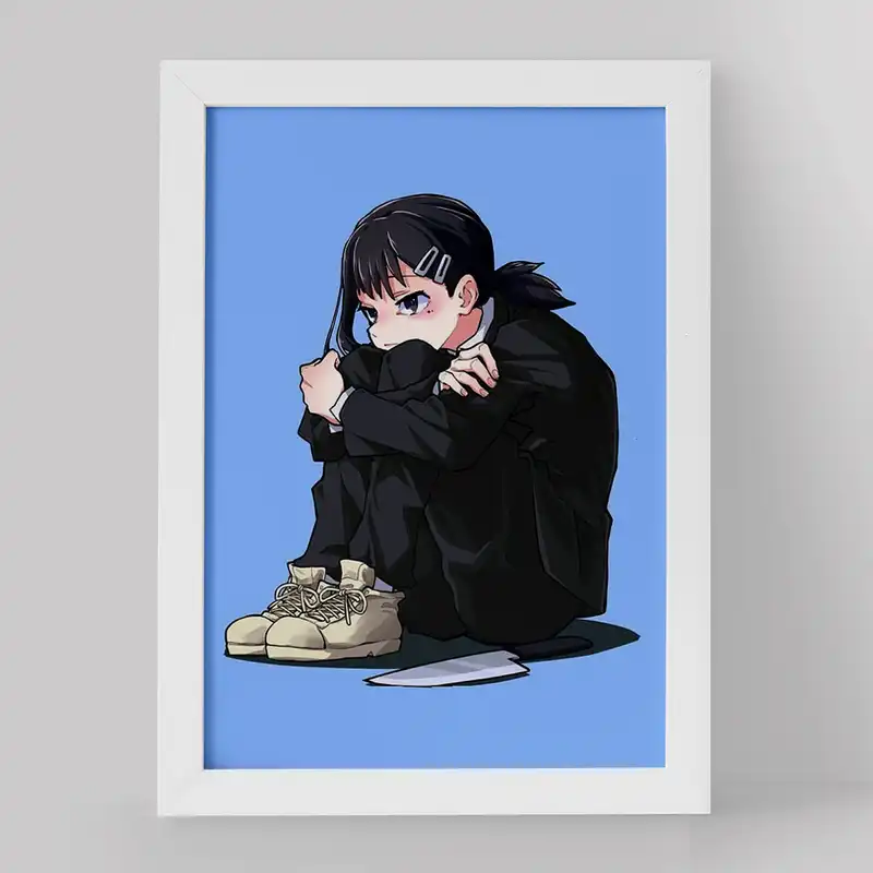 تابلو خندالو مدل کوبنی انیمه مرد اره ای کد 17990