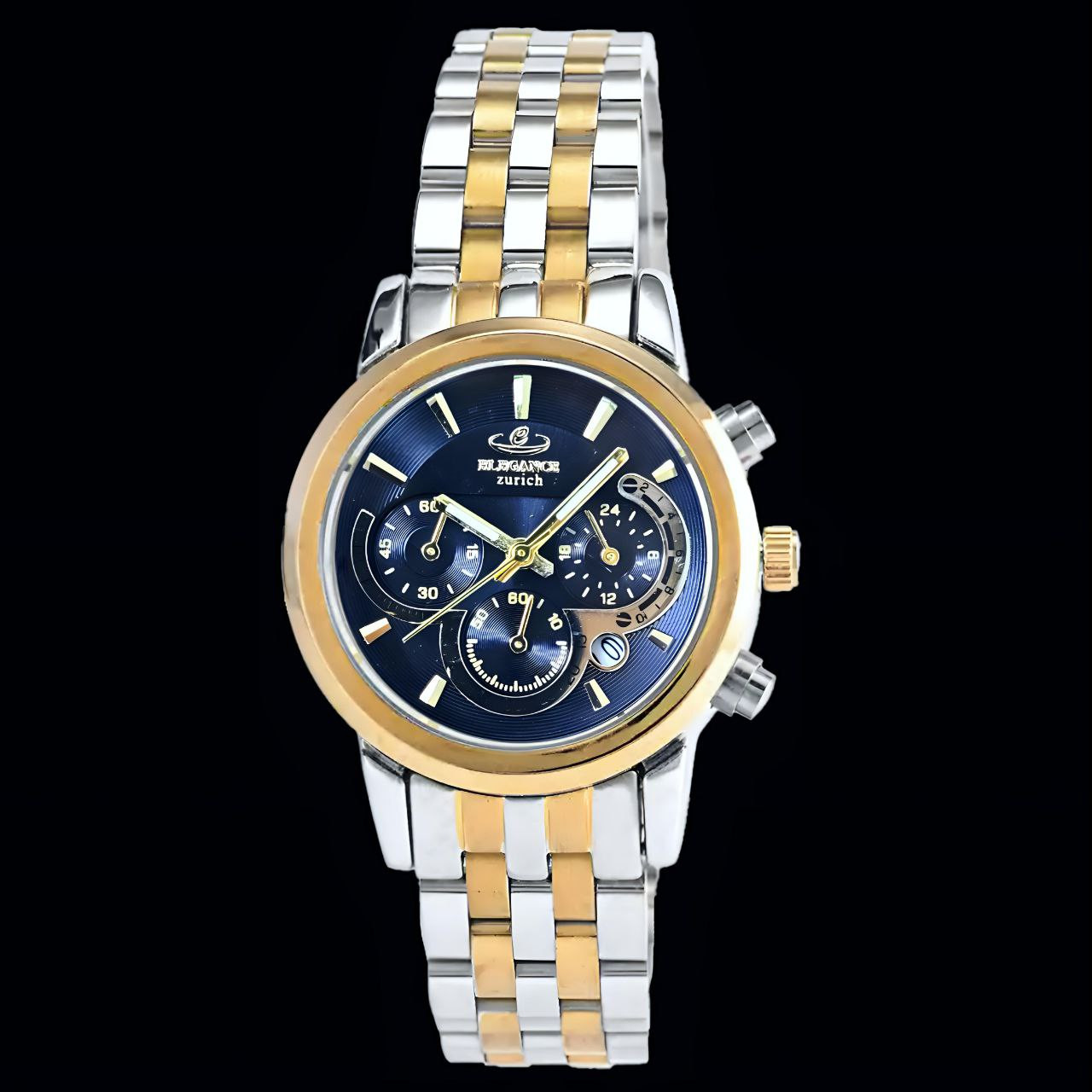 ساعت مچی عقربه ای زنانه الگانس مدل سه موتور فعال کورنوگراف mr2