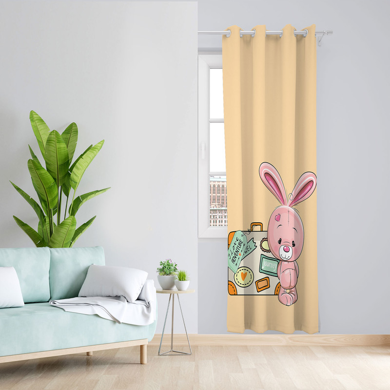  پرده مدل خرگوش مخمل پانچی کد 4599 سایز 140x200 سانتی متر