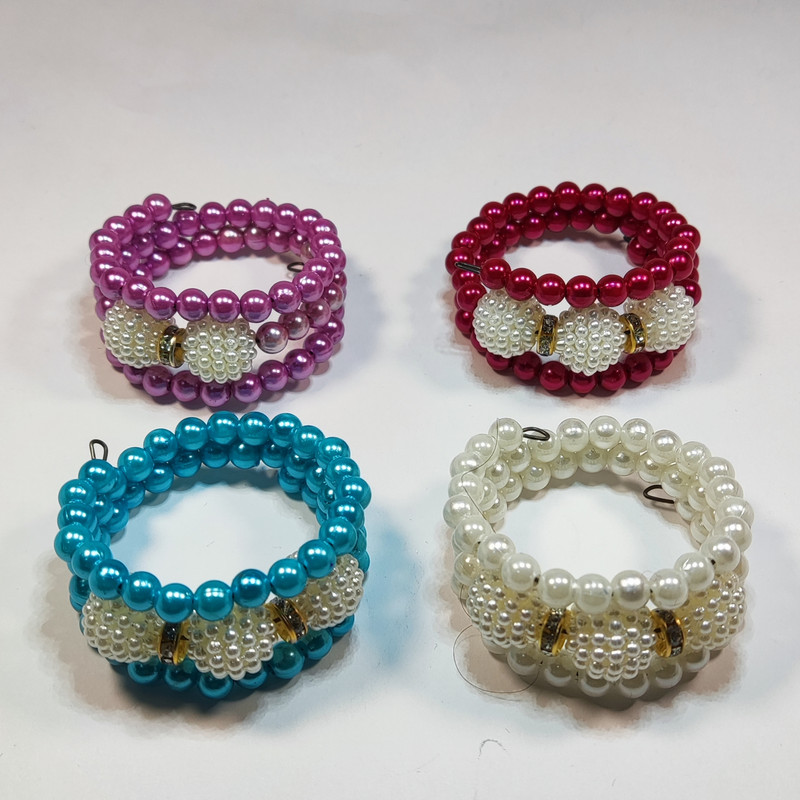 دستبند دخترانه مدل مرواریدی نگین دار دستبند دخترانه مدل مرواریدی نگین دار