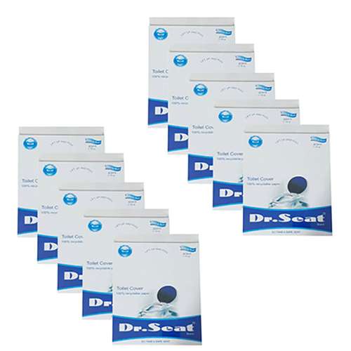 روکش یکبار مصرف توالت فرنگی دکتر سیت کد 10 مجموعه 10 عددی