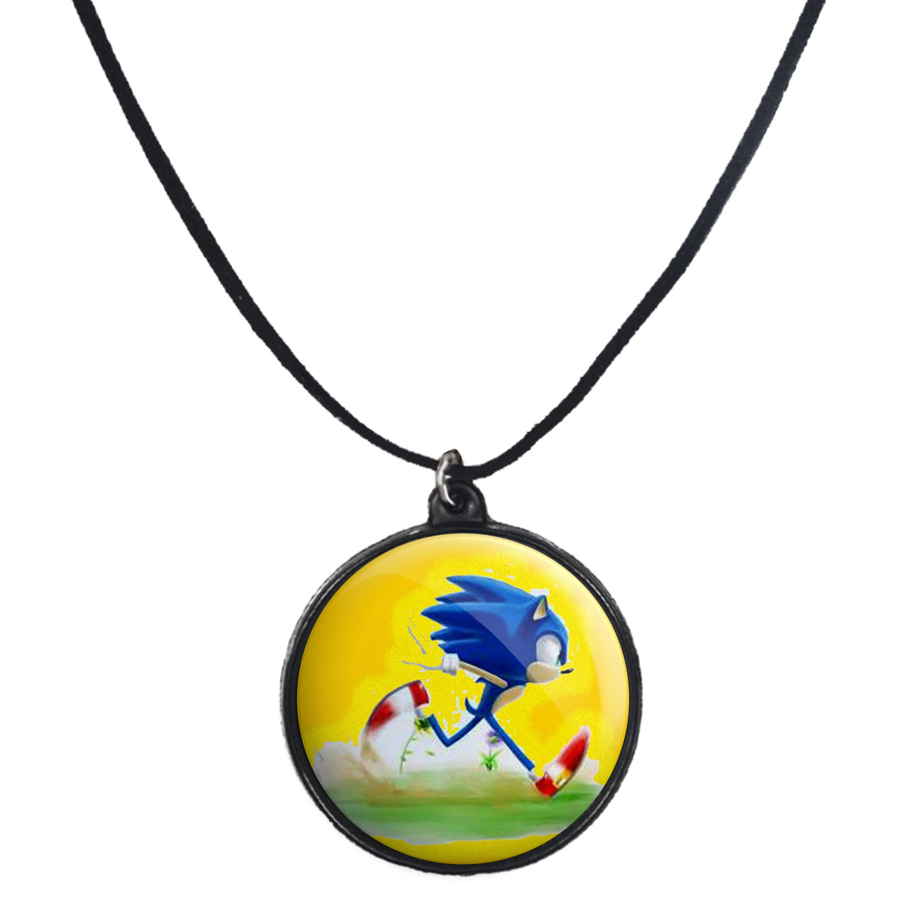 گردنبند پرمانه طرح سونیک کد pmb.2077 مدل دو طرفه