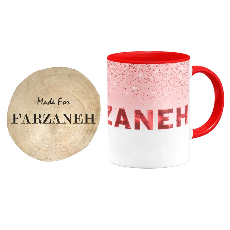 ماگ گالری وبفر مدل فرزانه به همراه زیر لیوانی