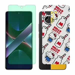 Glass Together model Green light screen protector suitable for Xiaomi Poco X7 Pro mobile phone with back cover sticker