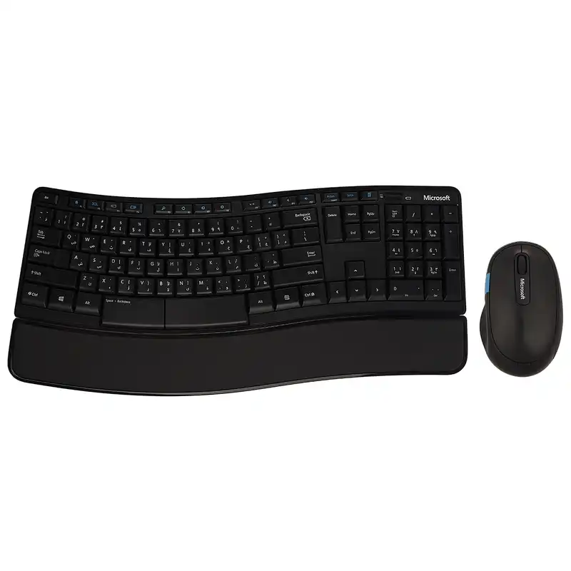 کیبورد و ماوس بیسیم مایکروسافت مدل Desktop Sculpt با حروف عربی