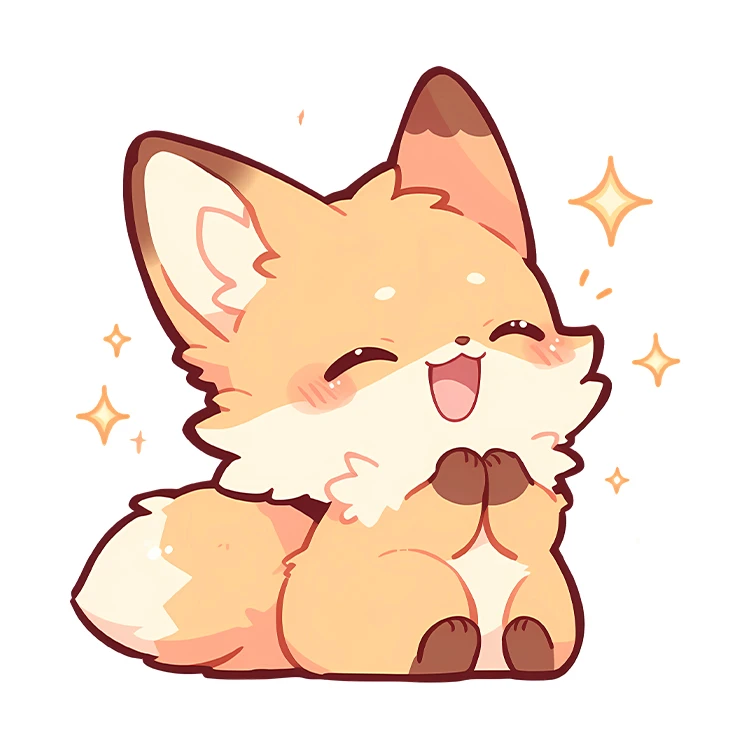 استیکر پارچه و لباس پاد آفرین مدل کارتونی طرح روباه کیوت بامزه کد S5663