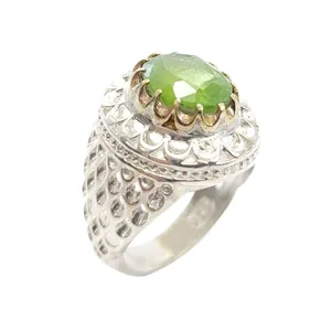 انگشتر نقره مردانه مدل آفریقایی کد 5846327