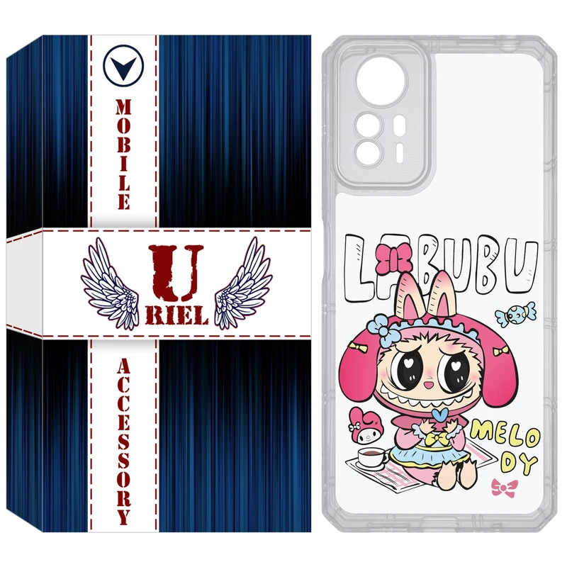 کاور یوریل مدل Clear کد 140 طرح لبوبو Labubu مناسب برای گوشی موبایل شیائومی Redmi Note 12S