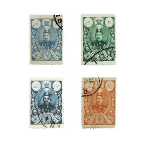 تمبر یادگاری طرح قاجار مدل محمد علی شاه کد F-08 مجموعه 4 عددی 