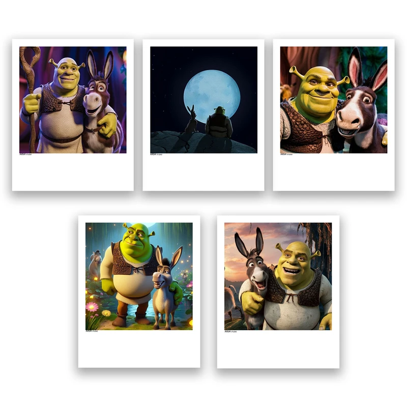 آویز تزیینی عرش مدل فانتزی انیمیشن شرک کد Asa1185 مجموعه پنج عددی