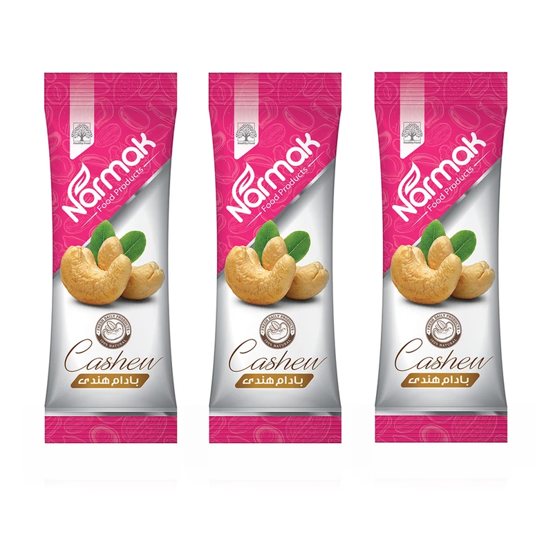 بادام هندی نمکی نارمک - 90 گرم بسته 3 عددی