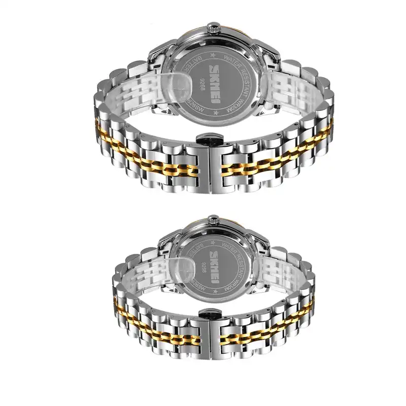 ست ساعت مچی عقربه ای زنانه و مردانه اسکمی مدل 926 کد 01