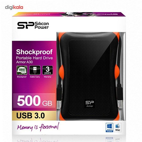 هارددیسک اکسترنال سیلیکون پاور مدل Armor A30 ظرفیت 500 گیگابایت main 1 11