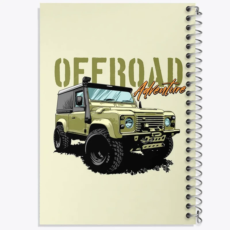 دفتر ژورنال نویسی 50 برگ خندالو مدل نقطه ای طرح آفرود Off Road کد 26307