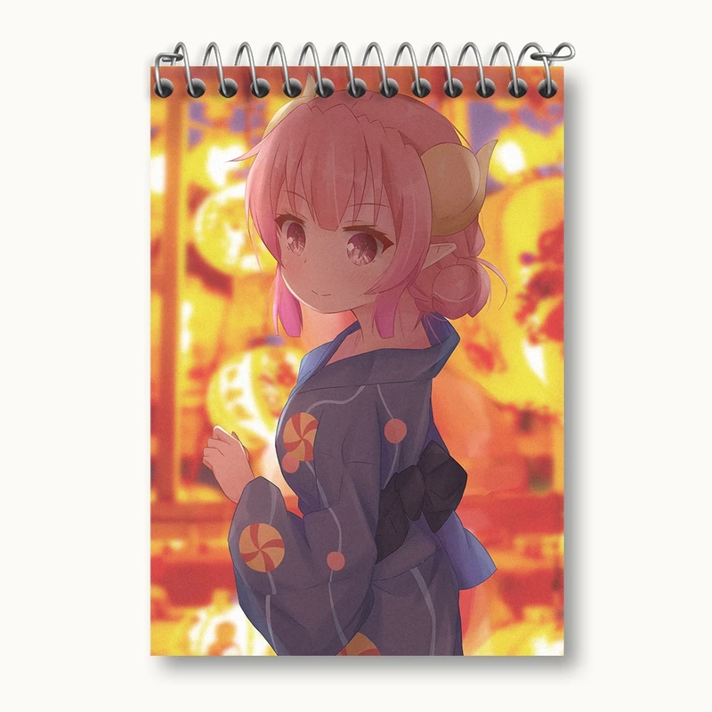 دفتر یادداشت 50 برگ خندالو مدل ایلولو انیمه اژدهای خدمتکار کوبایاشی کد 36332