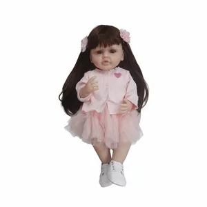 عروسک مدل دختر هوشمند طرح سیلیکونی ارتفاع ۵۳ سانتی متر