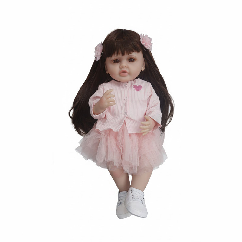 عروسک مدل دختر هوشمند طرح سیلیکونی ارتفاع ۵۳ سانتی متر
