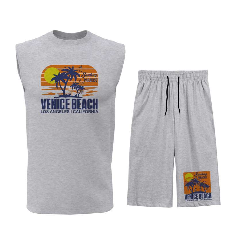 ست تاپ و شلوارک مردانه مدل B084G