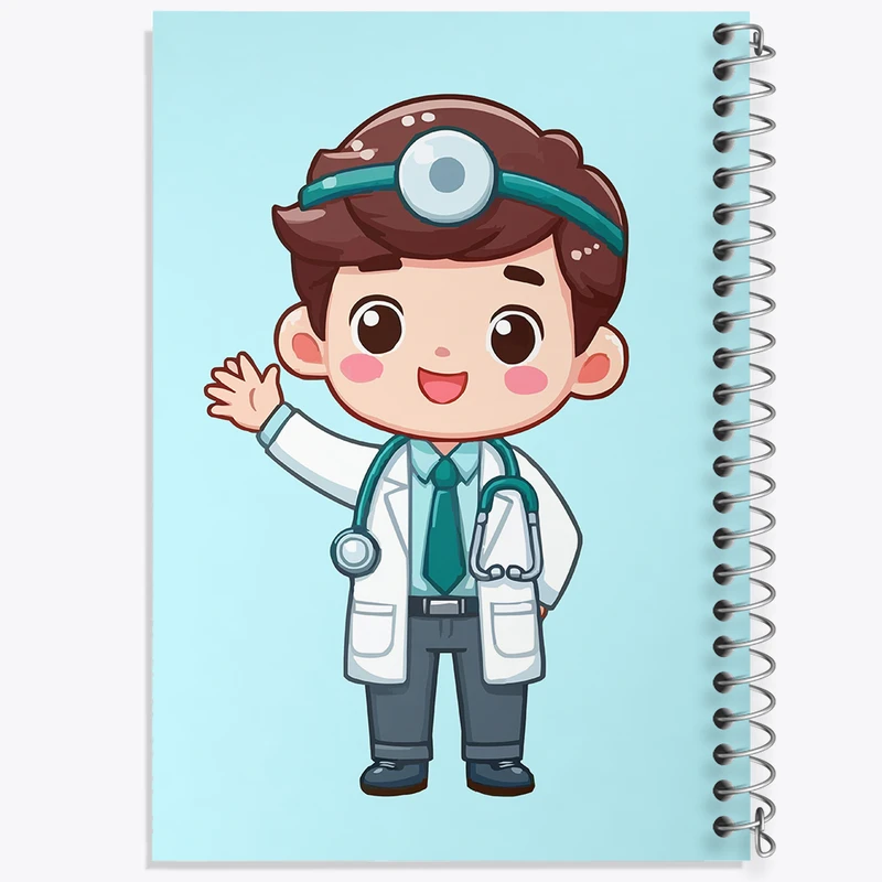 دفتر مشق 100 برگ خندالو طرح پزشک و پرستار کودکانه کد 36498