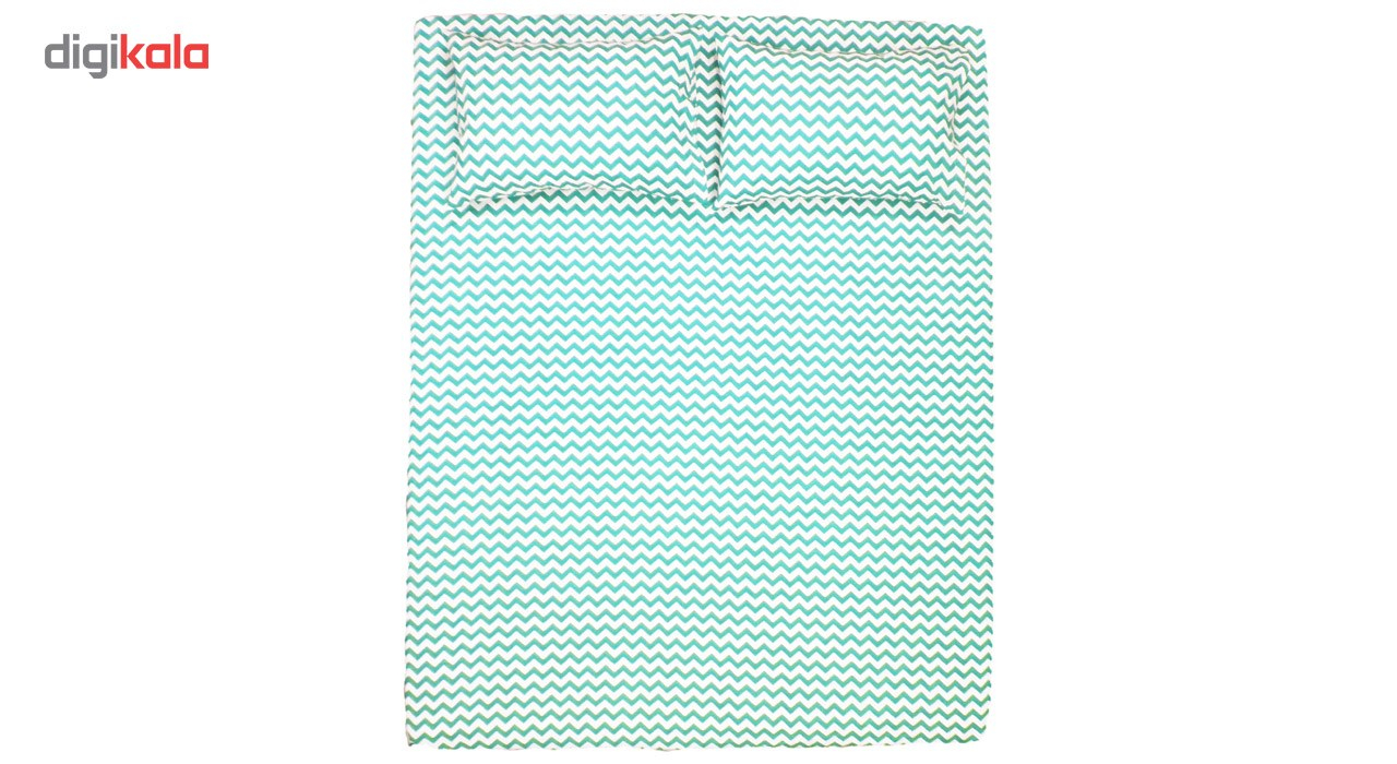 سرویس ملحفه هارمونی مدل Zigzag-01 یک نفره دو تکه