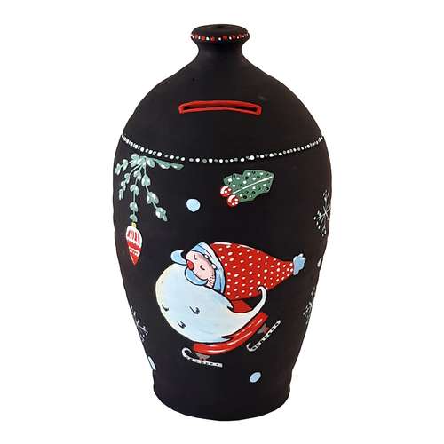 قلک سفالی طرح بابا نوئل مدل HT - 0015